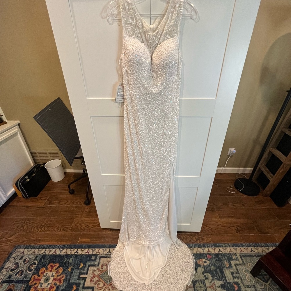 Scala beaded wedding dress